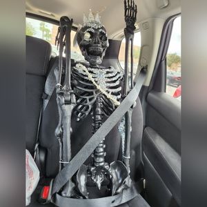 Martha Stewart Black Posable Glam Glitter LED Skeleton 💀